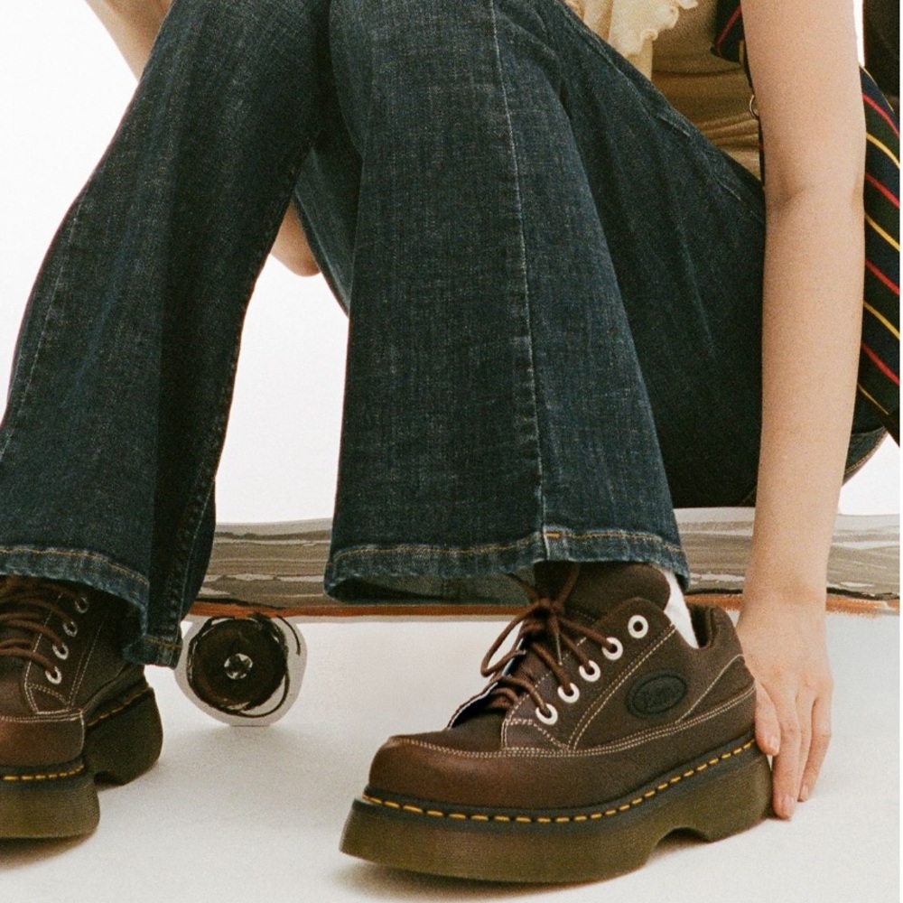Dr. Martens Brown Platform Lace-Up Shoes